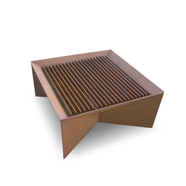 Plodes® Geometric Fire Pit Steel Grate Top Design Within Reach