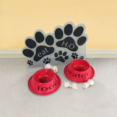 Eatin' Time Metal Designer Dog Bowls