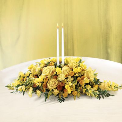 The FTD&reg; Golden Splendor? Centerpiece