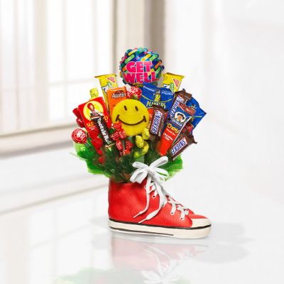 Sweets in Bloom&reg; Back on Your Feet Candy Bouquet