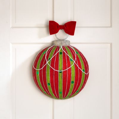 Festive Greetings Ornament Shaped Door Decor