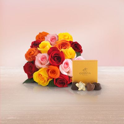 12 Roses Plus 6 FREE Plus FREE Godiva