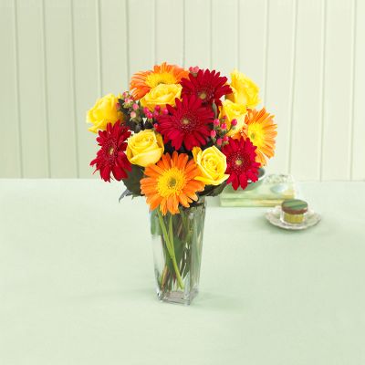 Best Wishes Rose and Daisy Bouquet
