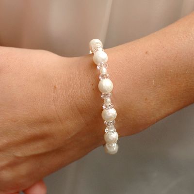 Luck Be a Lady Pearl & Swarovski Crystal Bracelet