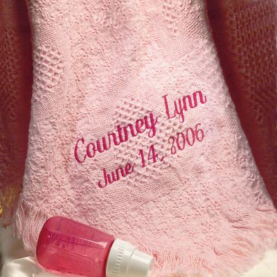 Personalized Pink Blanket