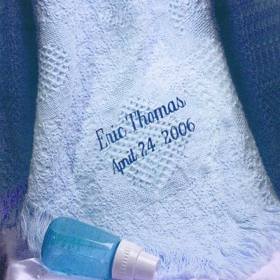 Personalized Blue Blanket