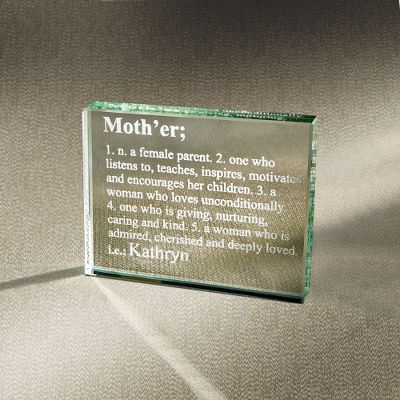 Personalized Mother Glass Block