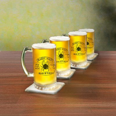 Crabby Bar & Grill Personalized Frosted Mugs