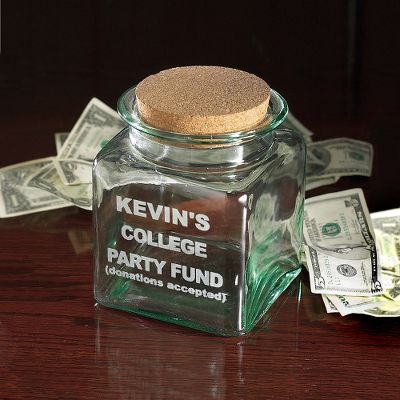 Personalized College Party Fund Jar