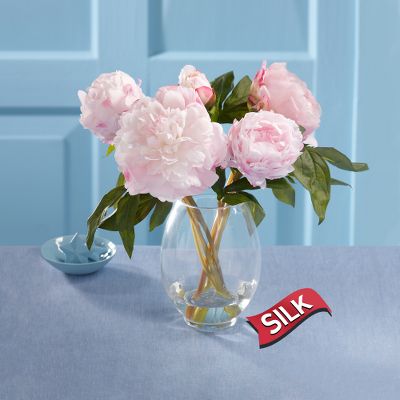 Pink Clouds of Color Silk Peony Bouquet