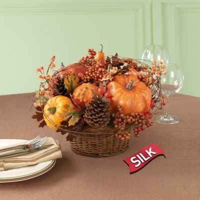 Harvest Pumpkin Medley Faux Centerpiece