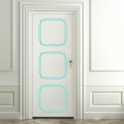 Geometric TriplePanel Door Set Wall Decal Shop Fathead® for Wall Art