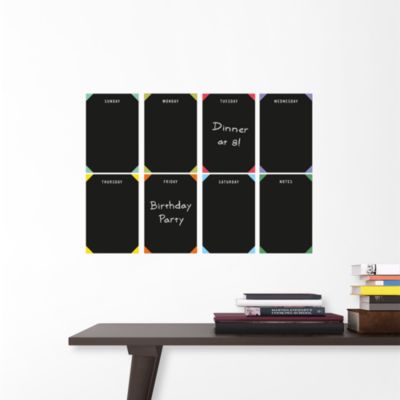 Weekly Chalkboard Grid Calendar Wall Decal Shop Fathead® for Home