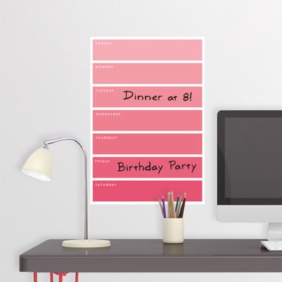 Small Weekly Dry Erase Striped Calendar Decal Shop Fathead For Home