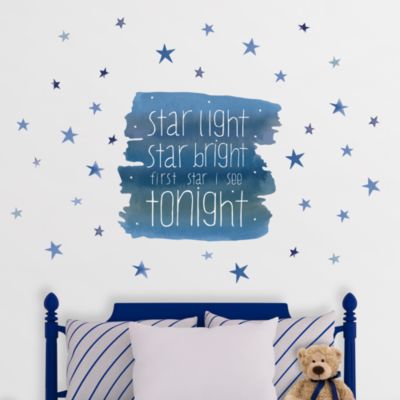 "Shine Bright" Watercolor Words Wall Decal Shop Fathead® for Children