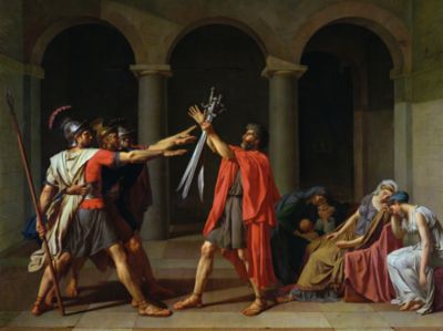The Oath of the Horatii by Jacques-Louis David