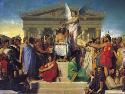 Apotheosis of Homer by Jean Auguste Dominique Ingres