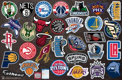 NBA Logo Collection Wall Decal Shop Fathead® for NBA Decor