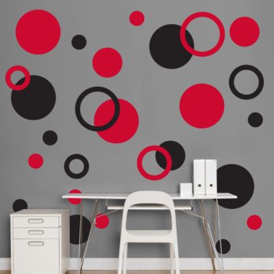 Black & Red Polka Dots