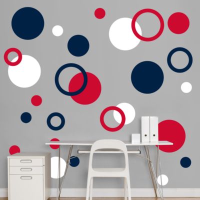 Red, White & Blue Polka Dots