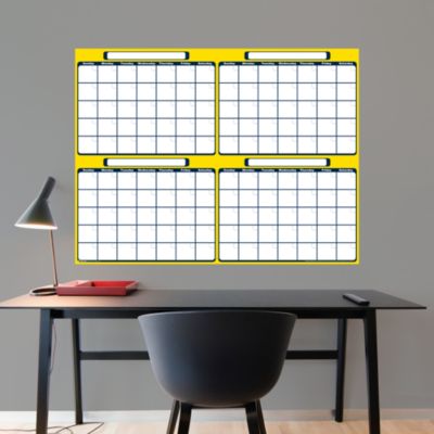 Dry Erase 4Month Calendar Wall Decal Shop Fathead® for Dry Erase