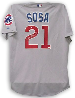 Sammy Sosa Chicago Cubs Autographed Grey Jersey - Chicago Cubs - MLB