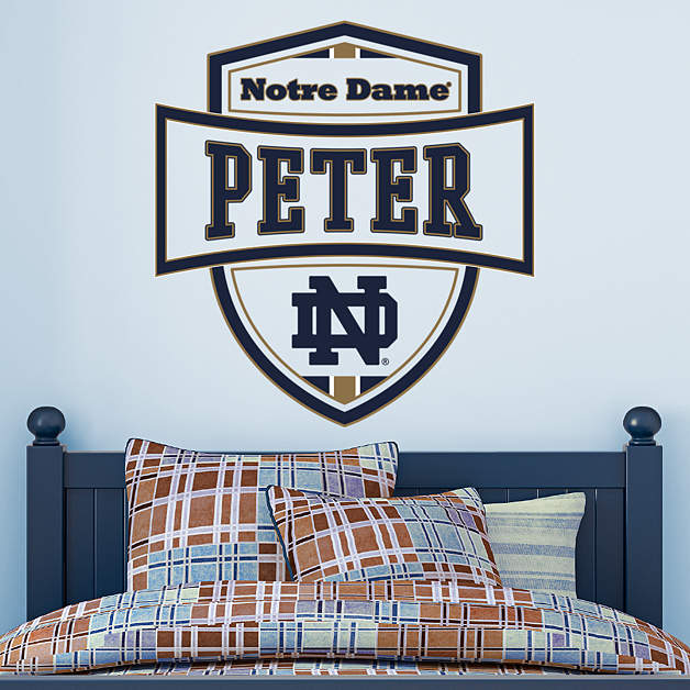 Notre Dame Fighting Irish Personalized Name Wall Decal