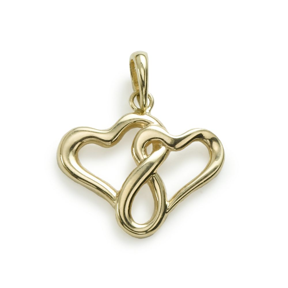 Happy Heart Charm, 14KY Gold