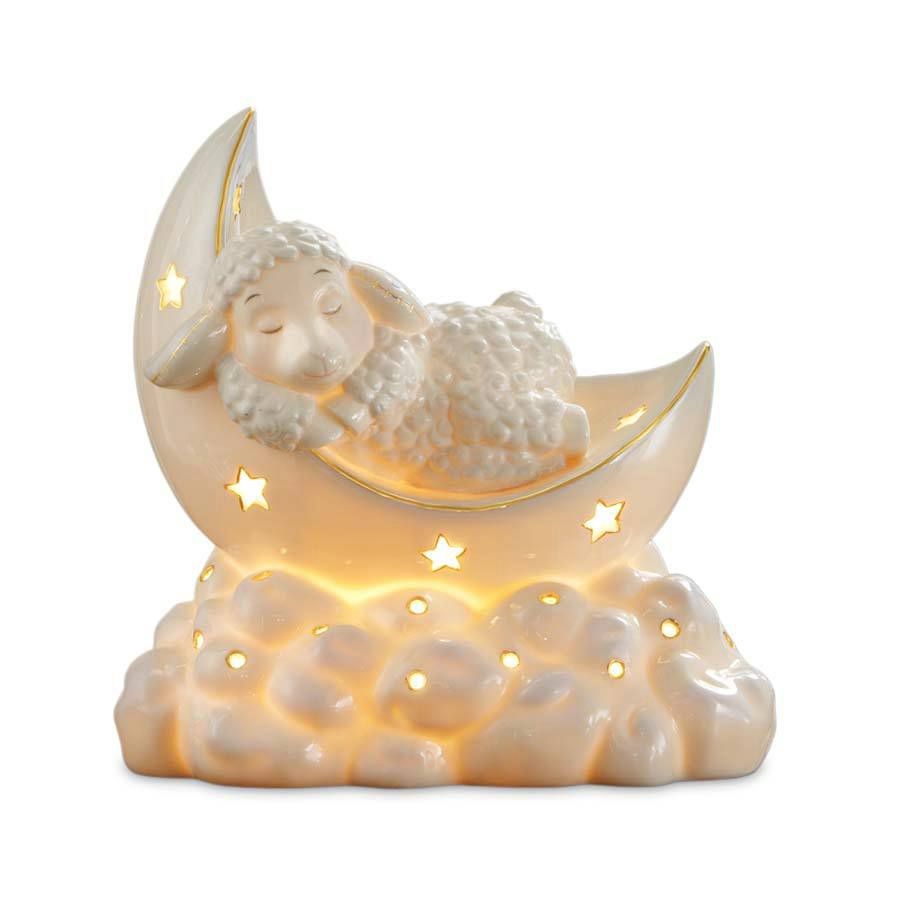 Lazy Lamb Lighted Sculpture by Lenox