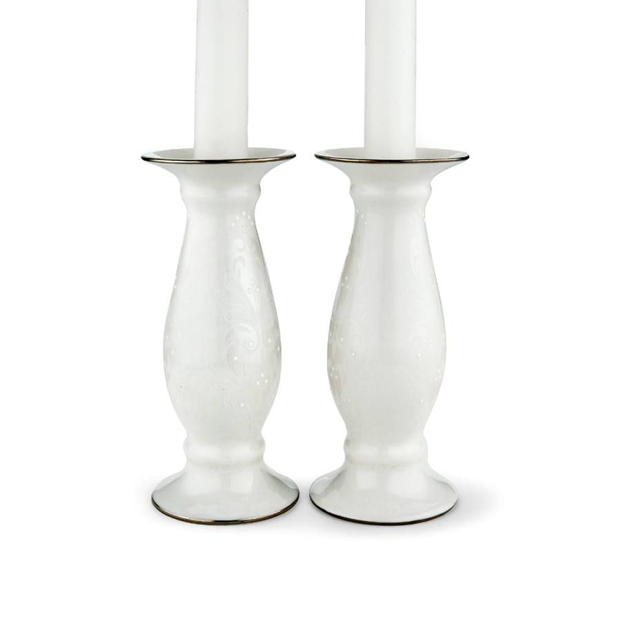 Opal Innocence Candlestick Pair by Lenox
