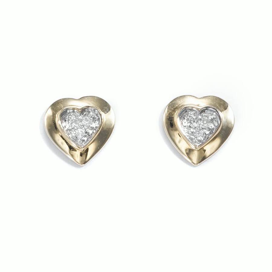 Girl's Heart Earrings, 14KYG