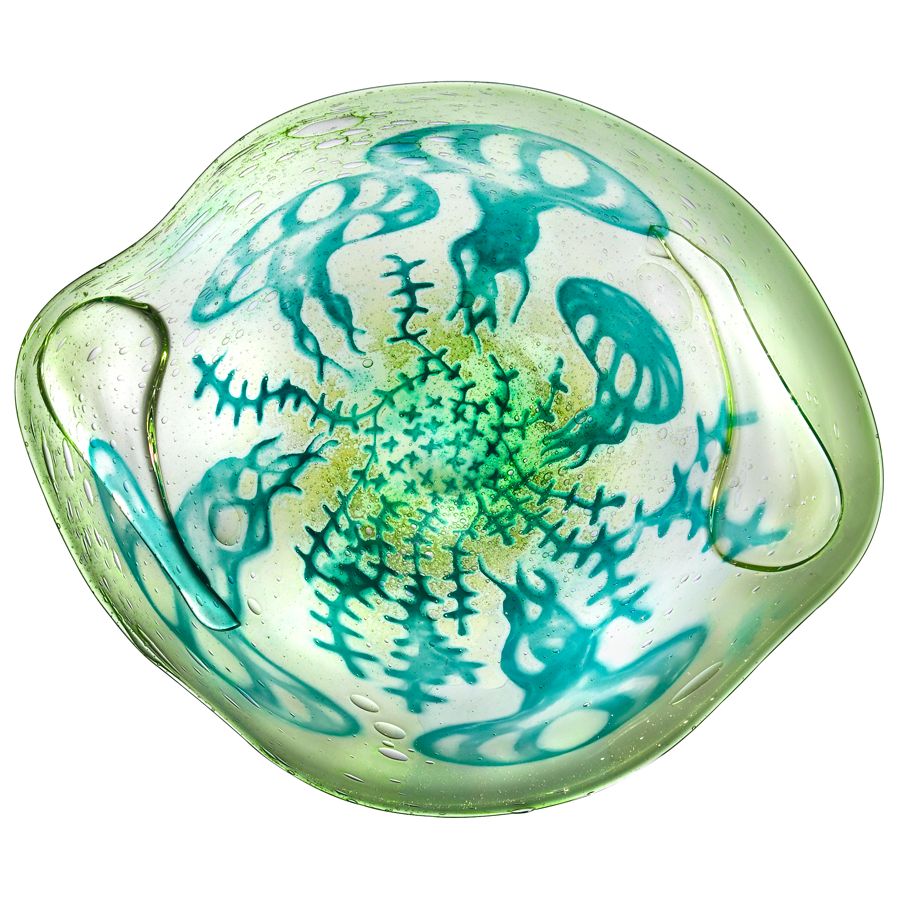 Underworld Green Dish by Kosta Boda