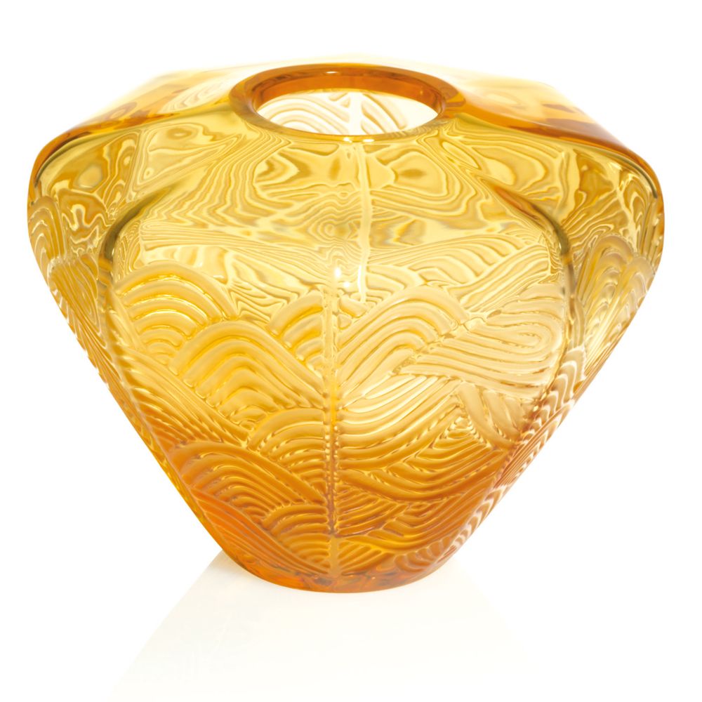 Lantern Vase Amber by Lalique