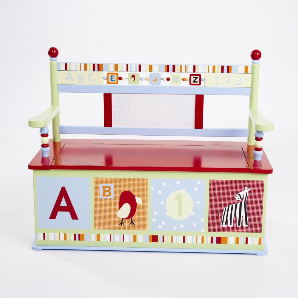Alphabet Toy Box Bench