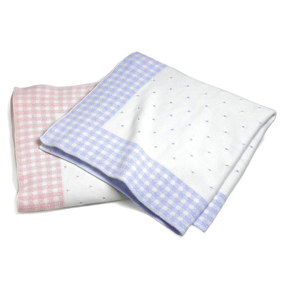 Gingham Border Reversible Blanket