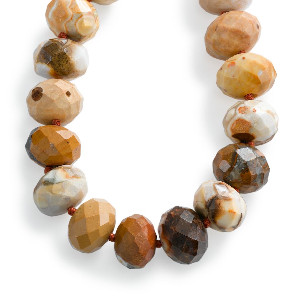Multi-Colored Faceted Agate Beaded Necklace