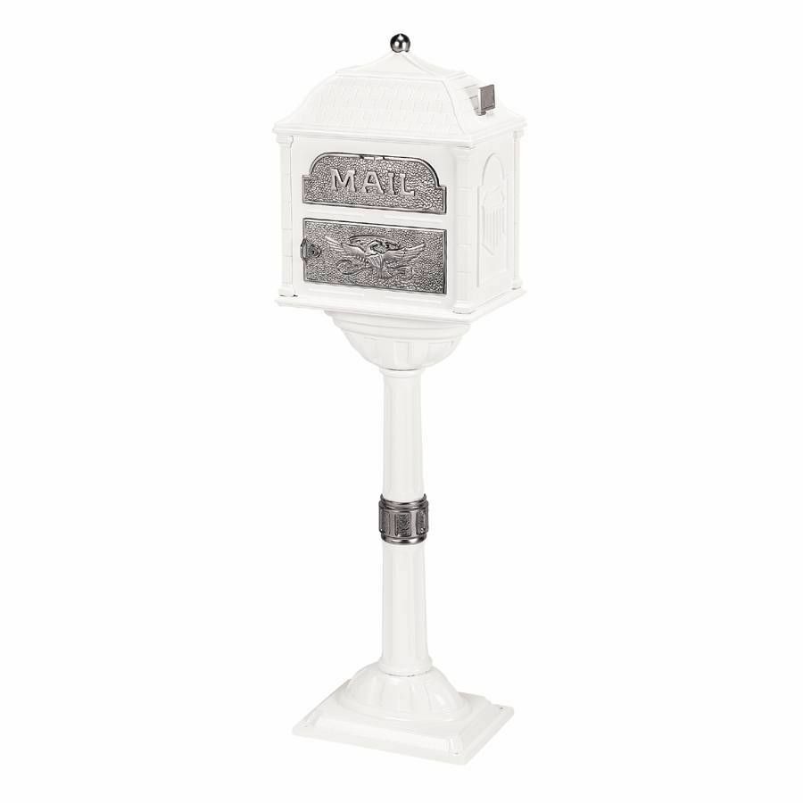 Classic Mailbox by Gaines, White/Satin Nickel
