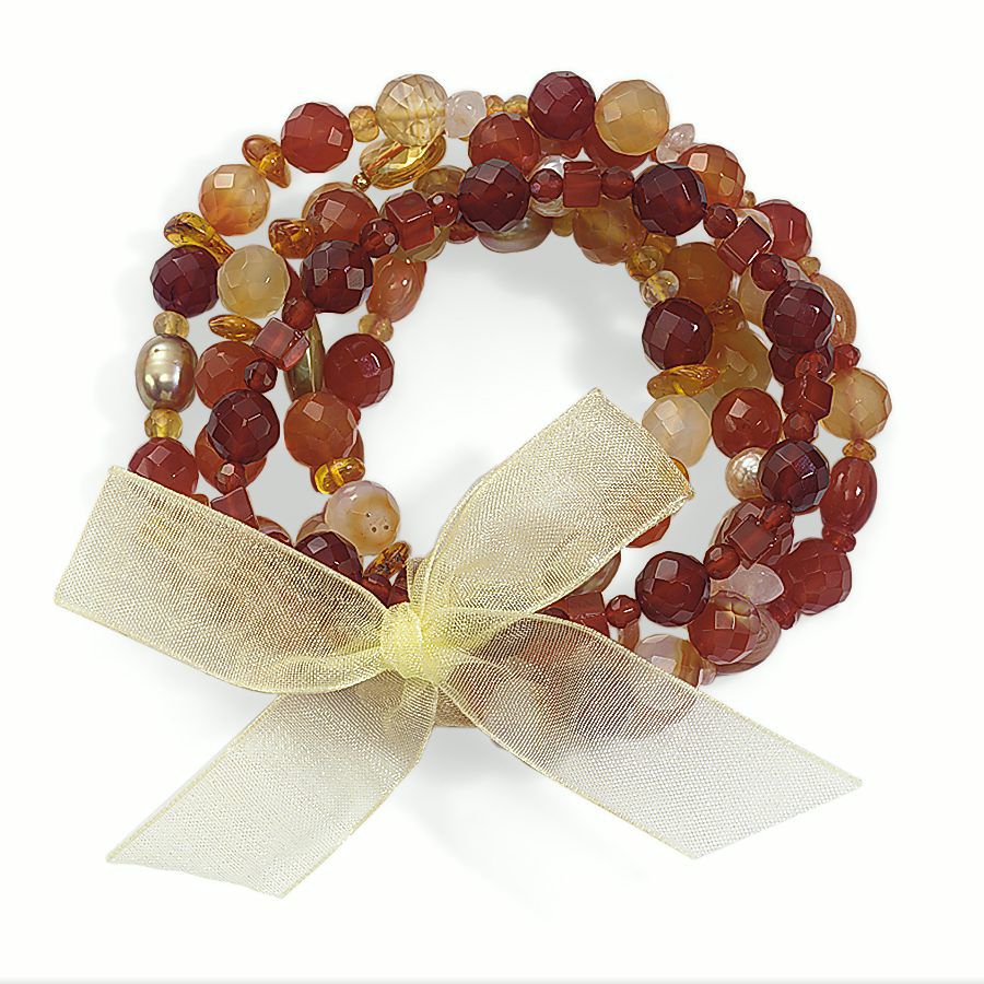 Gemstone Bead Stretch Bracelets