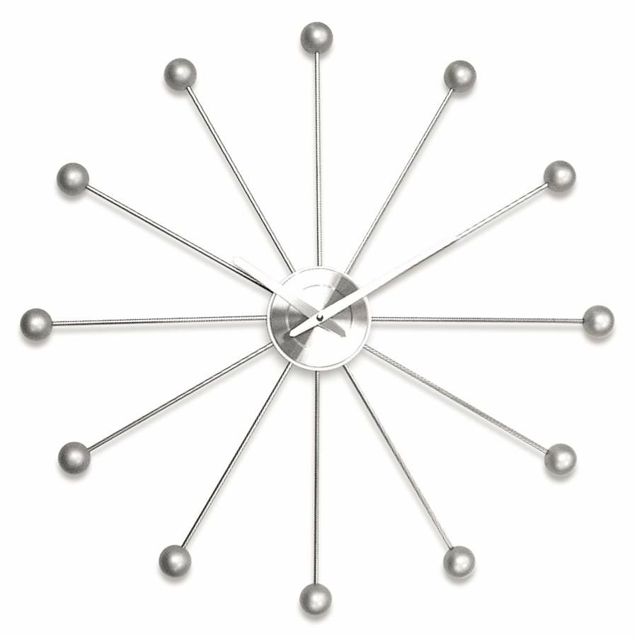 Silver Orbit Clock by Infinity