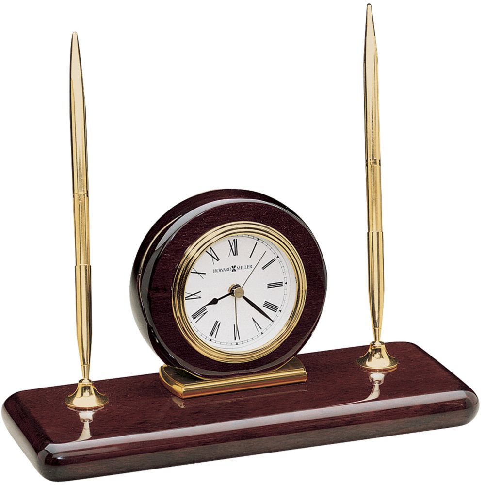 Rosewood Desk Clock by Howard Miller