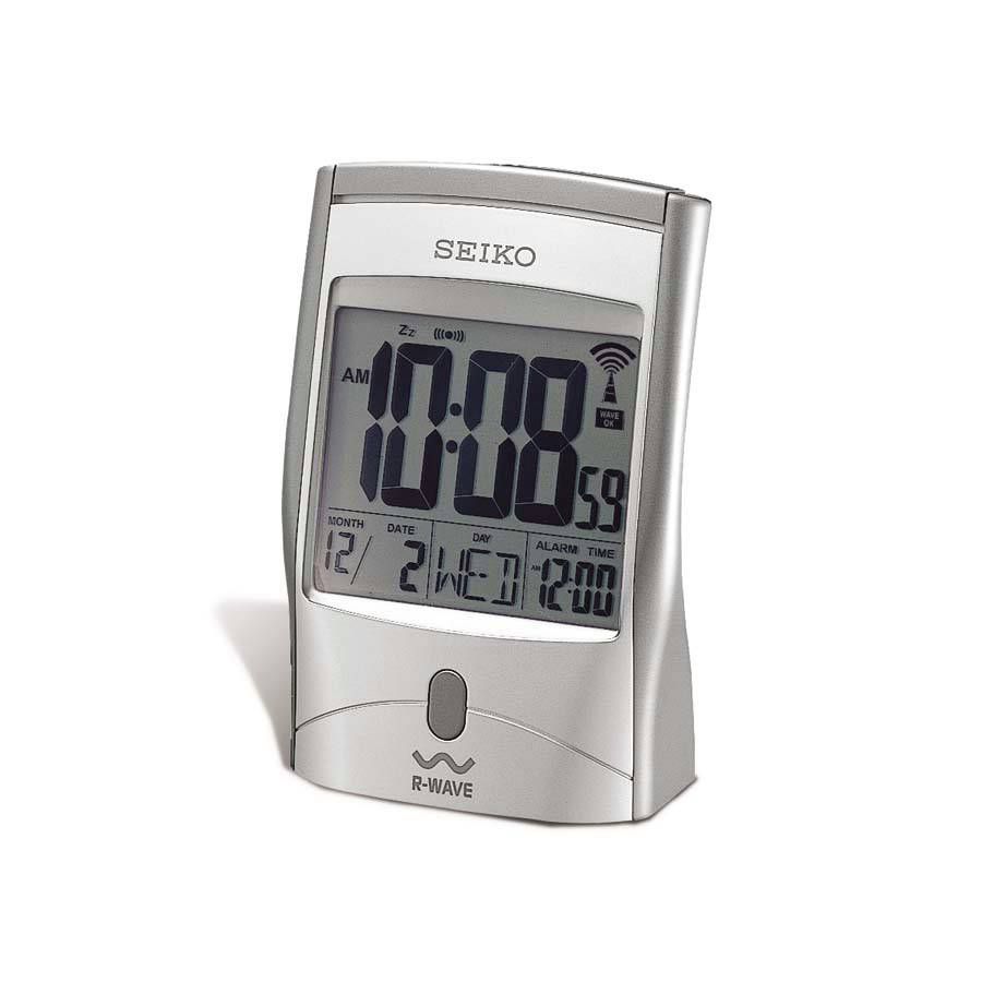 Silver Radio Controlled Alarm Clock by Seiko