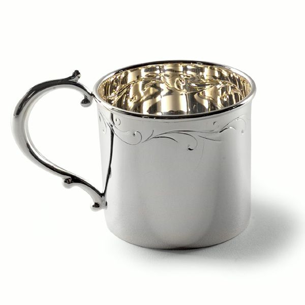 Sterling Silver Floral Baby Cup