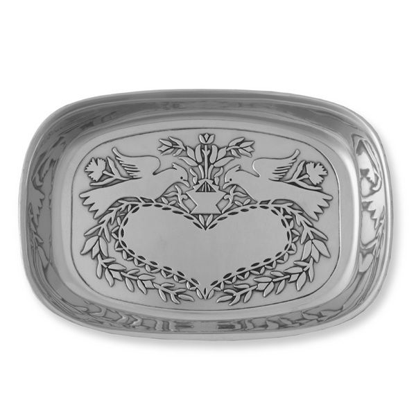 Wilton Armetale Lovebirds Bread Plate