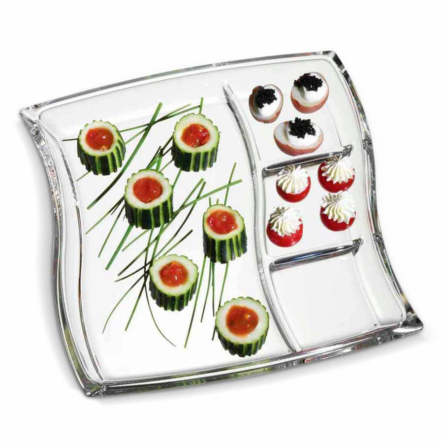 Wavy 4 Section Tray