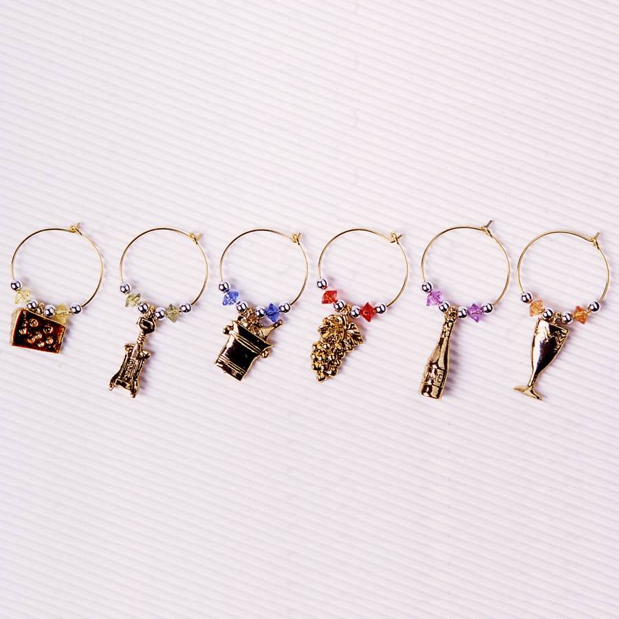  Gold Wine Glass Charms