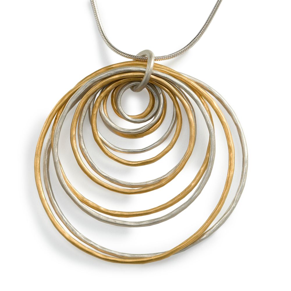 Sharelli Interlock Circle Pendant, Sterling Silver