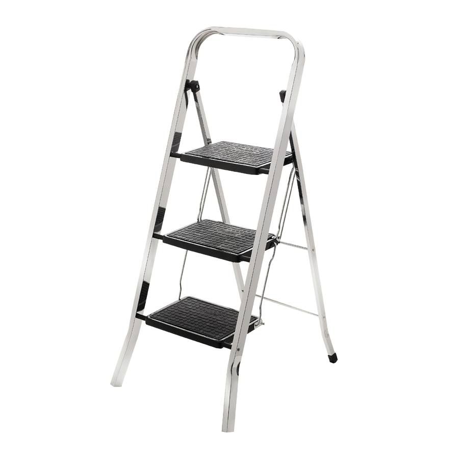 3-Step Chrome Ladder by Polder