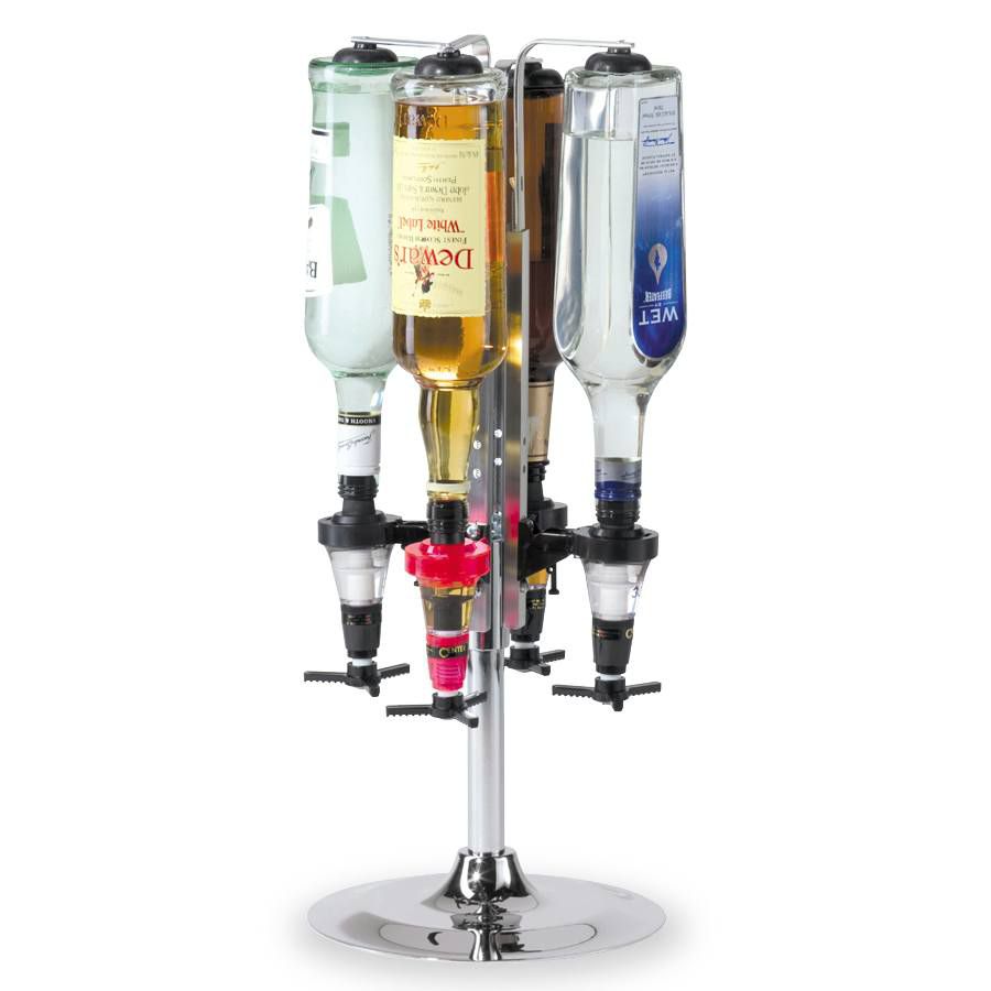  Professional 4 Bottle Revolving Liquor Dispenser by Oggi