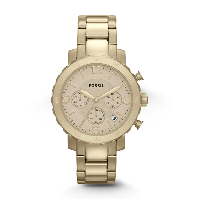 Fossil Womens Natalie Stainless Steel Watch – Gold Tone #AM4422