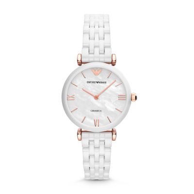 emporio armani ar1486 white ceramic